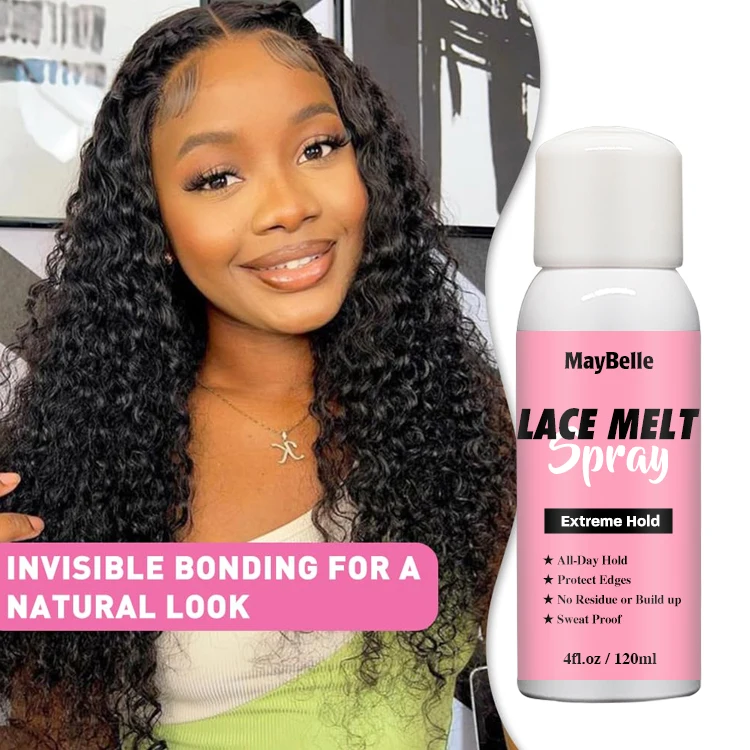 Private Label Fast Dry Lace Bond Long Lasting Protect Edges Natural Look Lace Melting and Holding Spray For Lace Front Wig