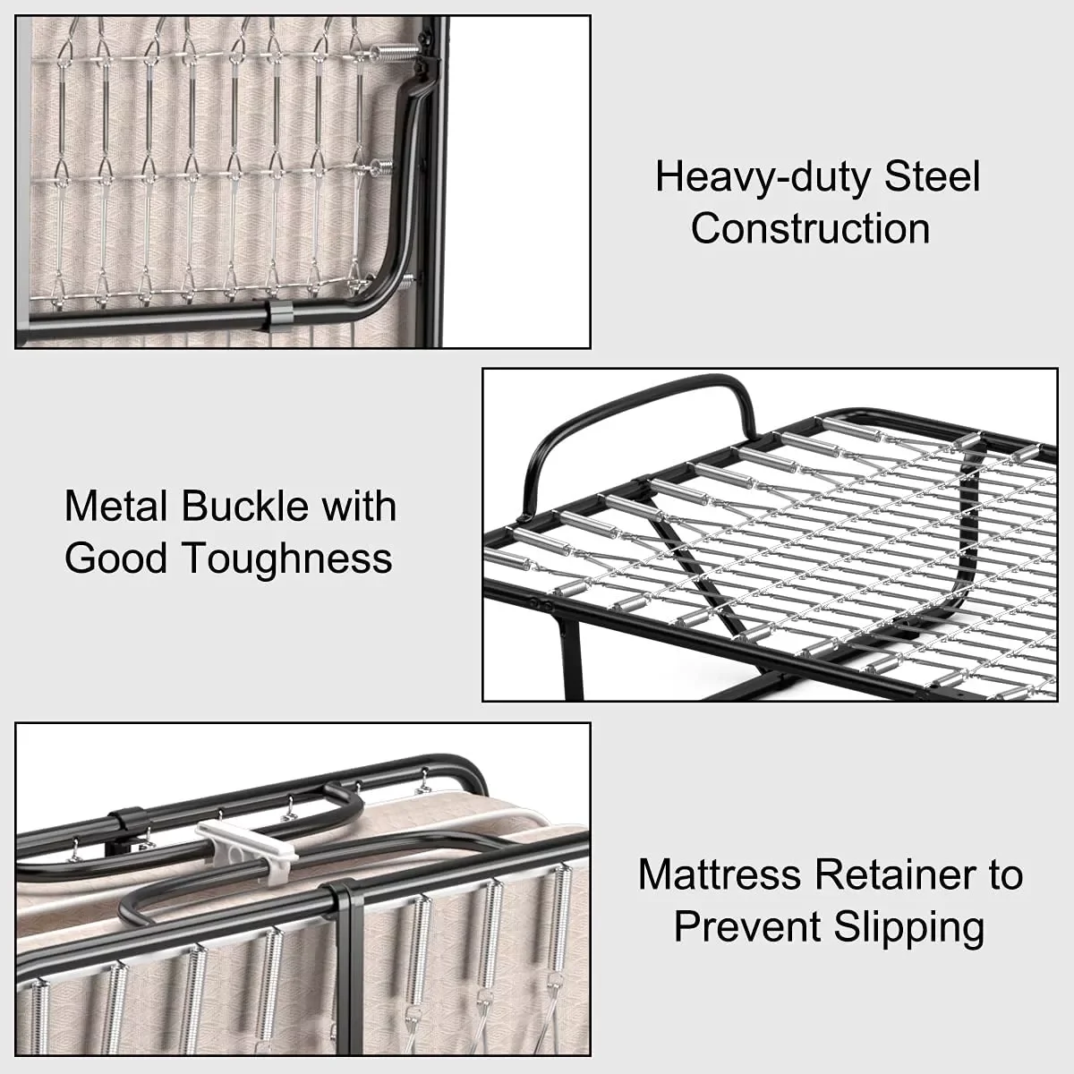 Factory discount Folding Bed Twin Size with Luxurious Memory Foam Mattress and a Super Strong Sturdy Frame