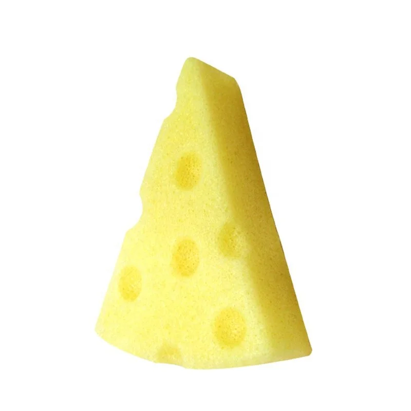 Cheese Shaped 100% natural baby Konjac Face Cleansing Sponge Bath Puff