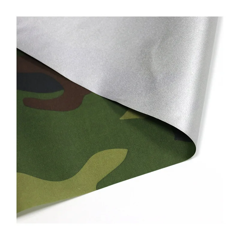 210T polyester taffeta dyeing printing silver coated camouflage fabric down jacket fabric bag lining cloth wholesale