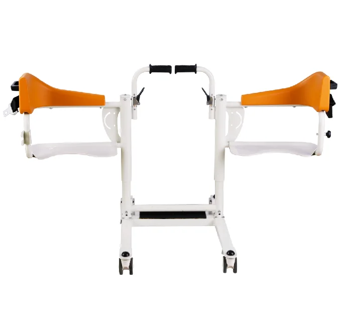 Manual Transfer Chair Rehabilitation Movable Nursing Adjustable Control Manual Patient commode Chair for elderly