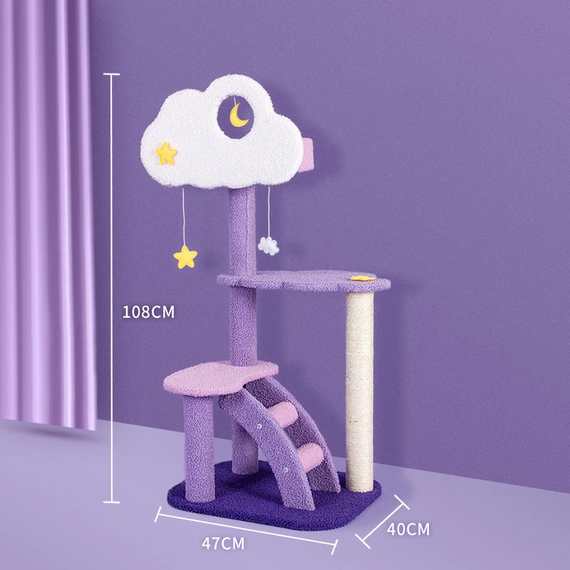 Castle Modern Large Big Climbing Scratch Pet Toy Cat Wood Furniture House Post Tower Cat Tree