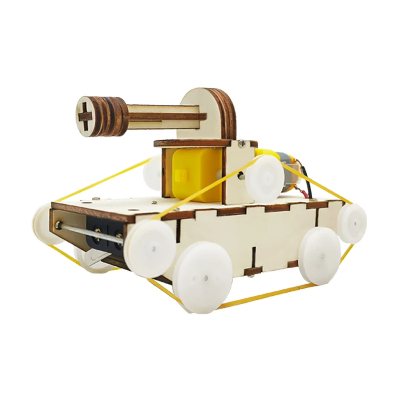 Educational Science Toy DIY Handmade Kids Creative Gifts diy wooden tank toy