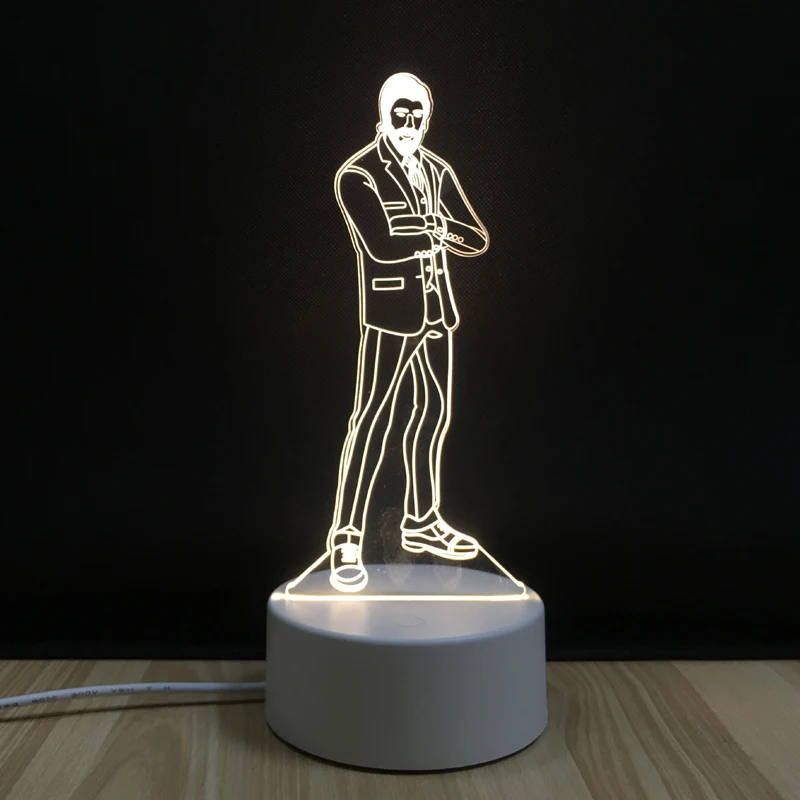 Captain America Shield Legend 3D Led Optical Illusion Lamp 1 Color Night Light Little Boys Bedroom Decor Child Desk Lamp