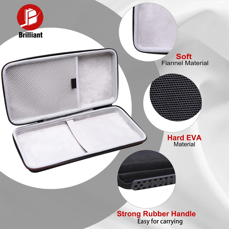 Buweilian Illuminated Mini Wireless Keyboard Case Replacement EVA Protective Hard Case Logitech MX Mechanical Home Travel