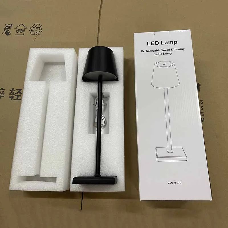 new product USB rechargeable battery desk lamp restaurant bar decorative lights outdoor LED dimmable modern cordless table lamp