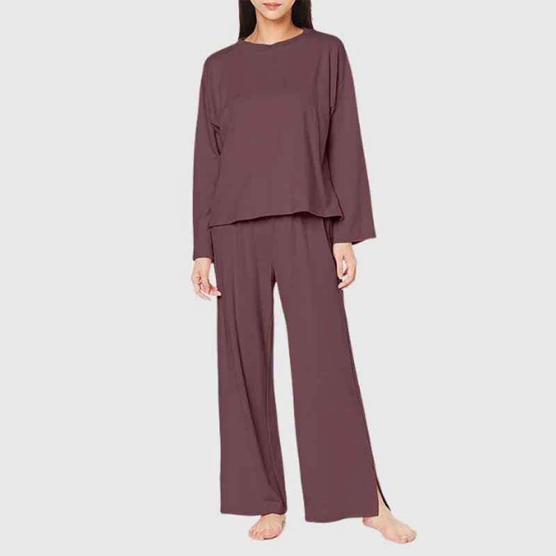 2024 New Arrivals Home Womens Bamboo Viscose Modal Womens Cotton Pajama Set