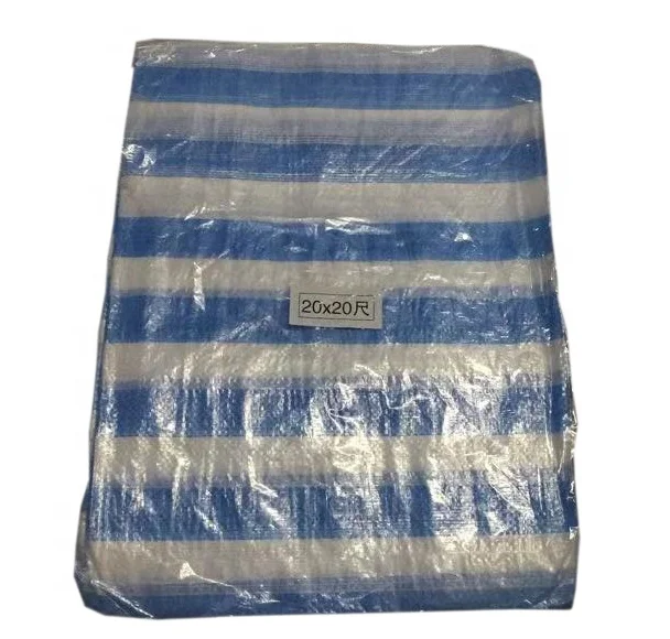 Blue Tarpaulin Pe Tarpaulin Sheet Waterproof Orange Blue Poly Tarpaulin / PE Tarps Car Plastic Sheet