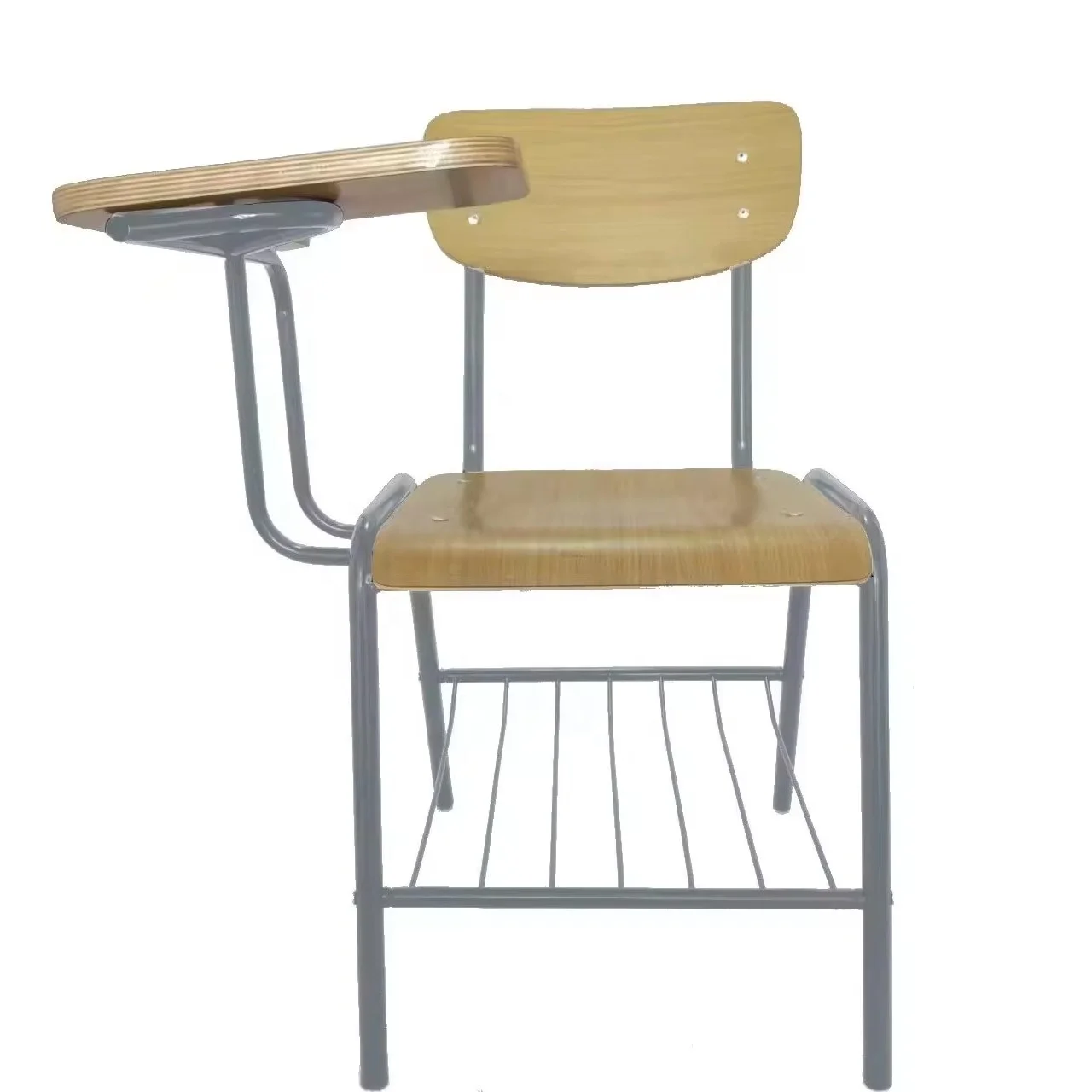 Plywood Writing Pad Chair school furniture student desk and chair Stackable School Chair with Plywood