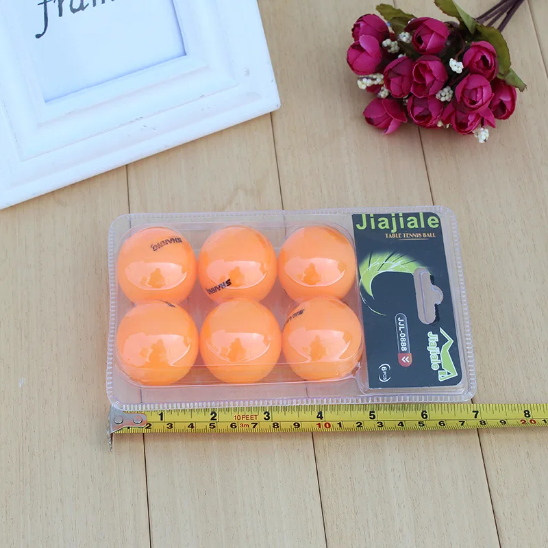Cheap personalized table tennis training student 1 star 2 star 3 star table tennis bat pingpang plastic 6 pack table tennis ball