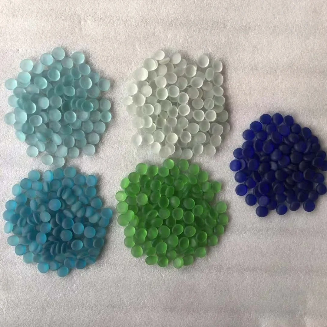 Стеклянные бусины из матового стекла