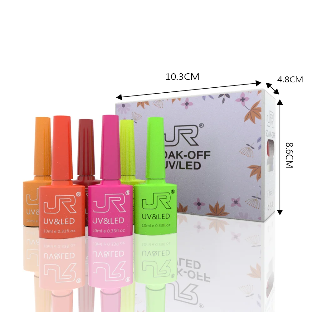 
New Style 36 Colors 10ml UV&LED Special Nail Polish 6 Bottles/ Set Eco-friendly Nature Resin Material Quick-Drying Nail Glue 