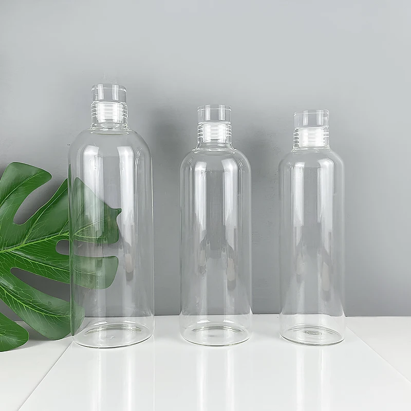 500ml 750ml 1000ml High Borosilicate Clear Glass Drinking Bottle Time Marker Glass Water Bottle With Airtight Glass Lid