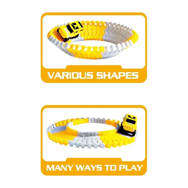 180PCS Vehicle Construction Race Tracks Education DIY Assemble Car Track With Engineering car  track for kids Children Toys