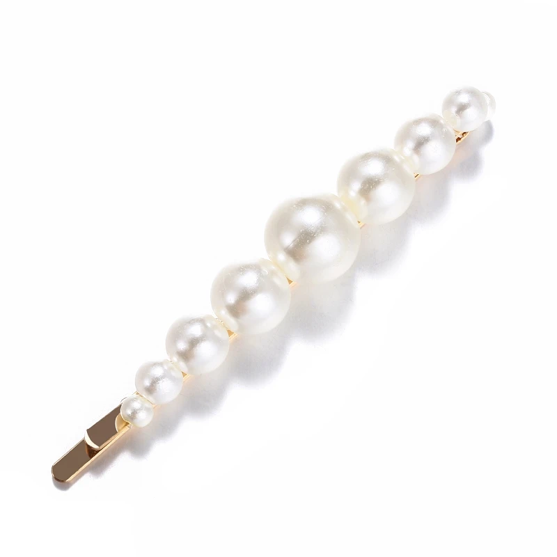 
New Fashion Pearl Color Hair Bobby Pin Clip For Women Elegant Korean Design Snap Barrette Stick Designer Hair Pinspin 
