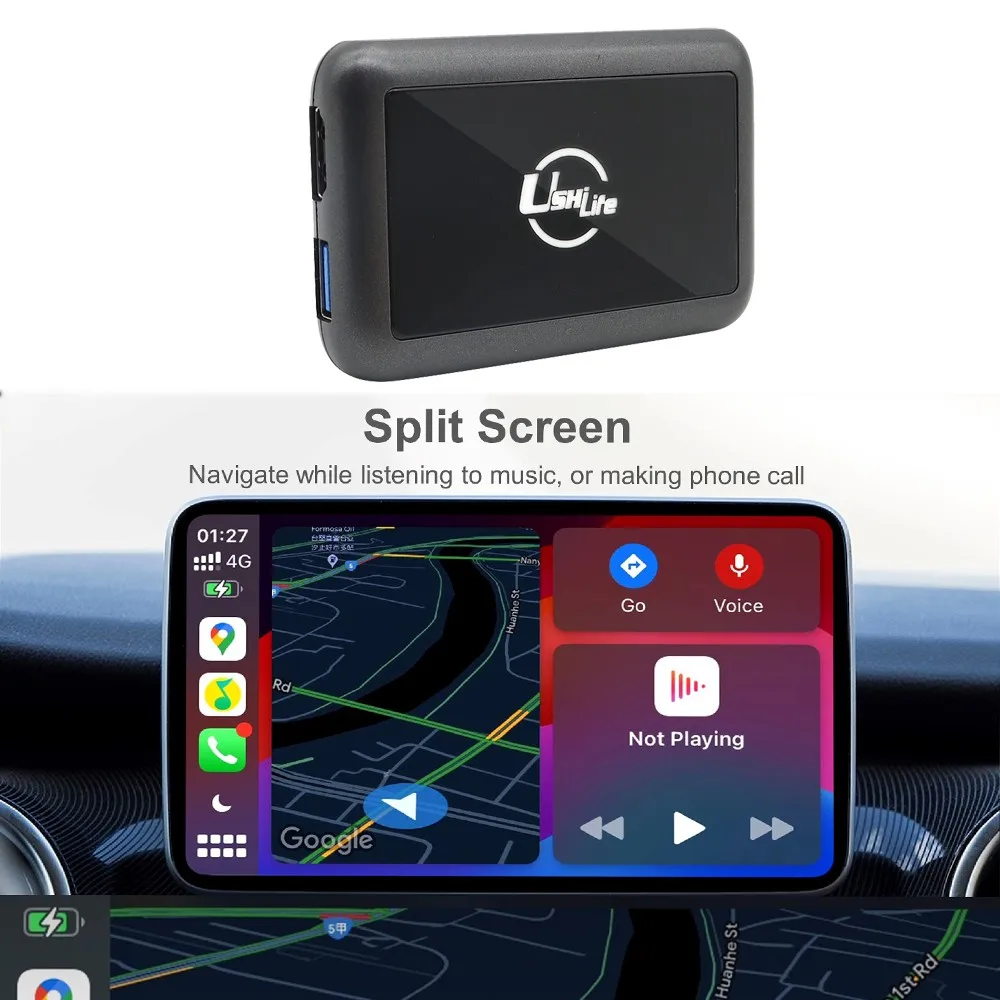 Factory wholesale price 2+16G Wired And Wireless Carplay Navigation Carplay Ai Box Android Auto Usb Plug And Play Dongle