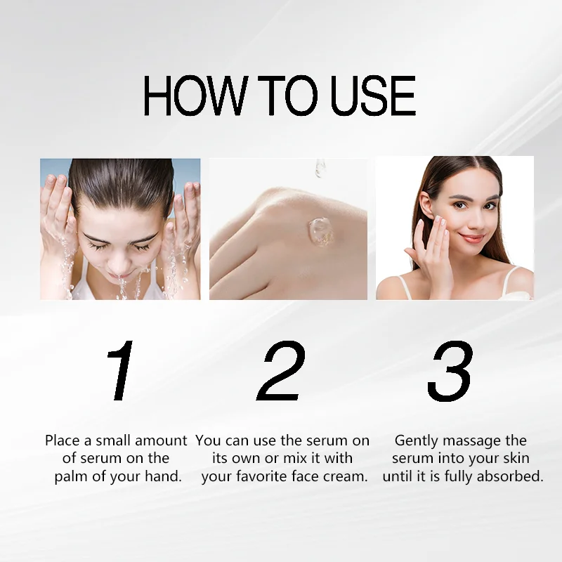 Custom Face Whitening Anti Aging Serum Brightening Hyaluronic Acid Skin Care Alpha Arbutin Vitamin C Serum