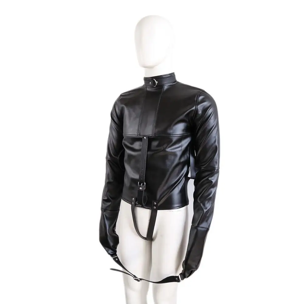 Adult Sex Game Adjustable Bondage Jacket With Long Sleeves, Fetish Costumes Restriction Straitjacket Sex Toys For Couple