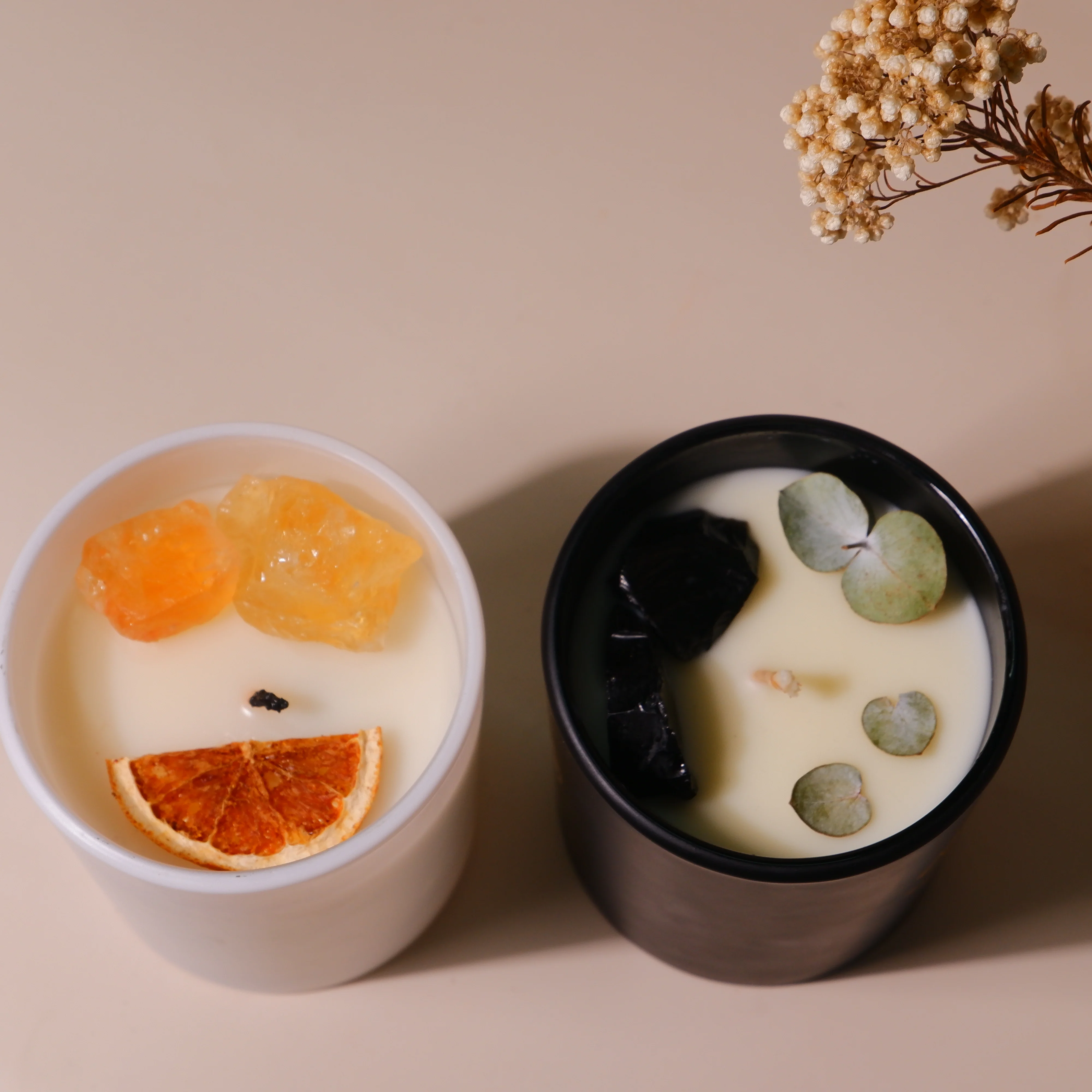 Luxury Leather Wrapped Home Decor Cylinder Empty Scented Candle with Custom Logo