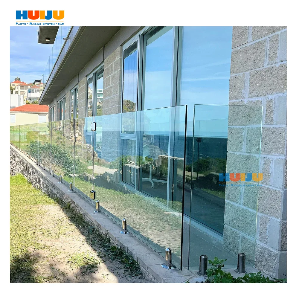 HJ Factory high quality custom outdoor competitive Price pglass spigot and glass spigot clamp for swimming pool Handrail