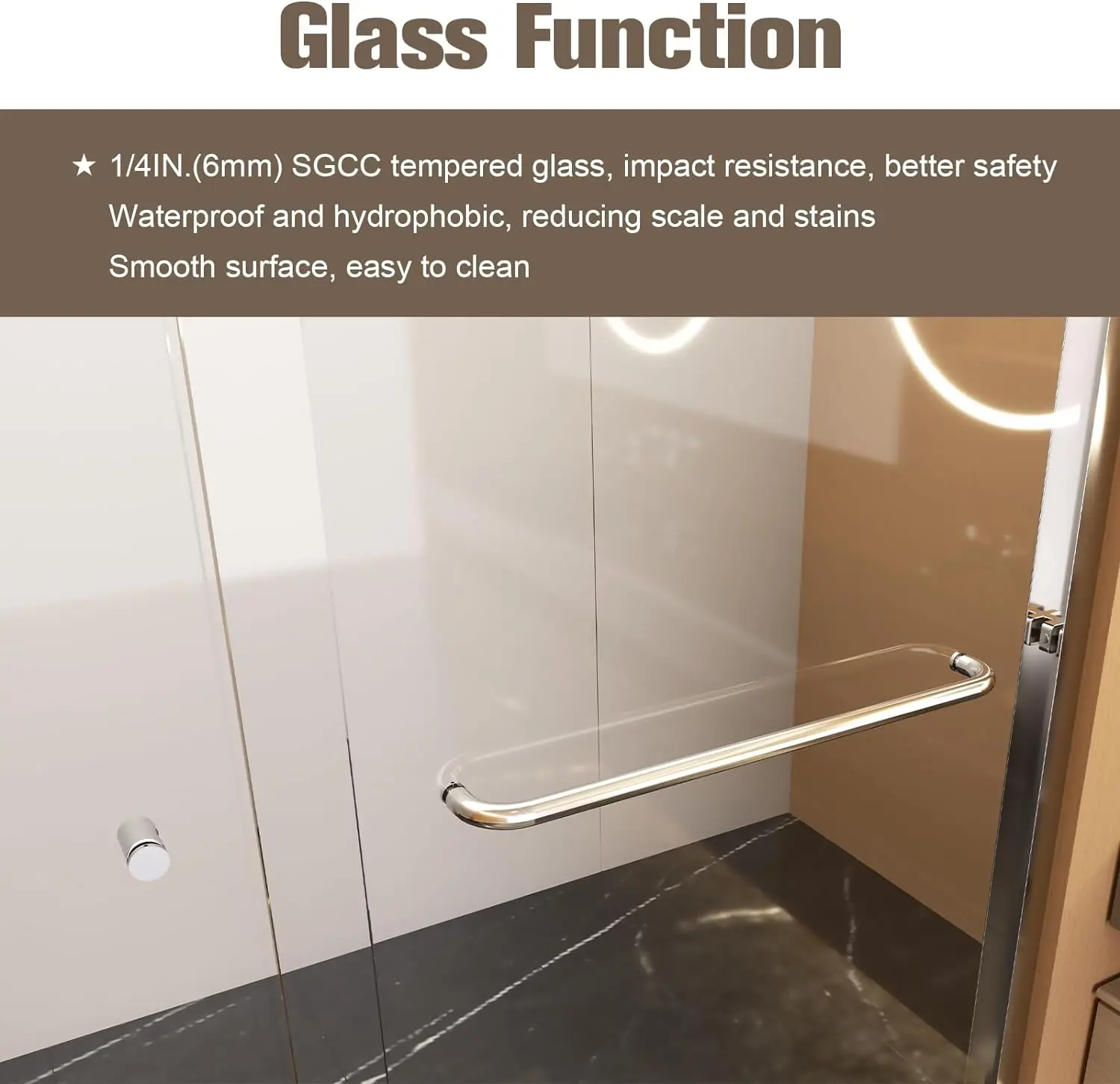 Frameless 2 Sliding Doors Modern Tempered Glass Shower Room Screen Frameless Shower Door Hotel Sliding Door Shower Room Fitting