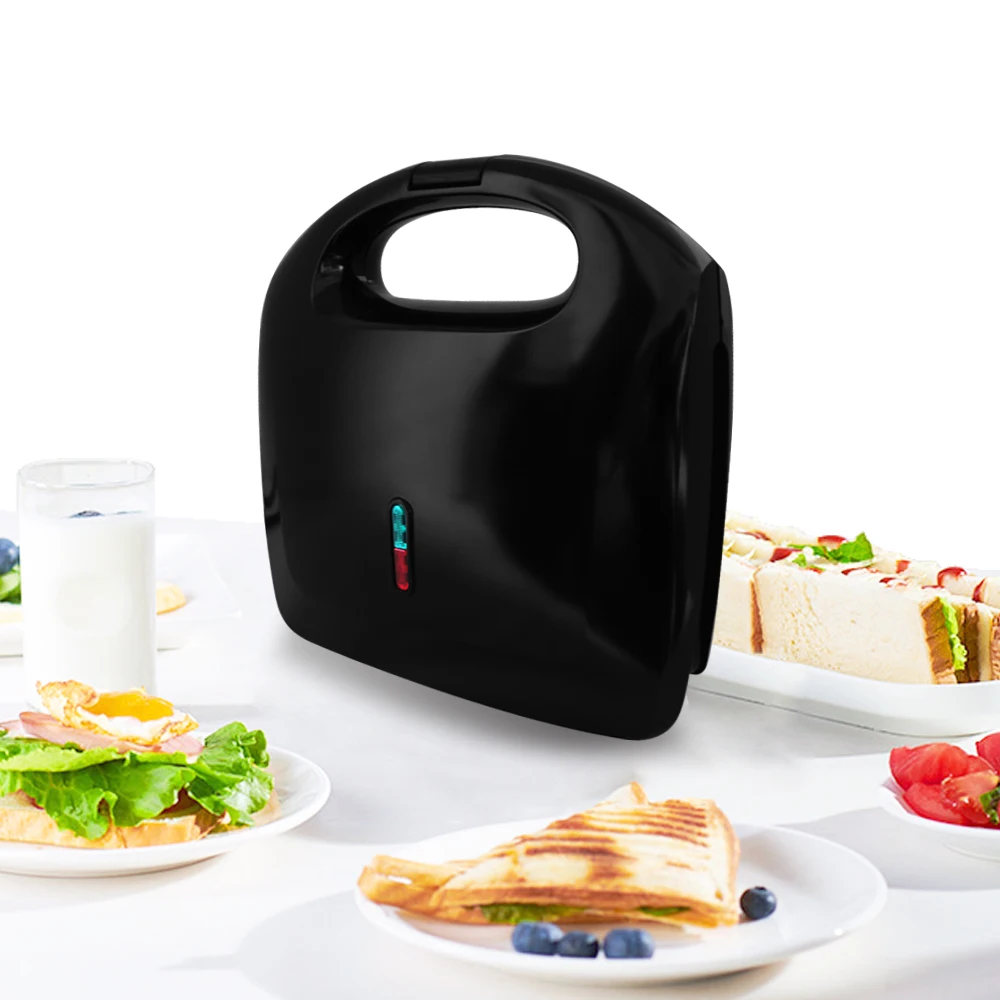 Portable 2-Slice Electric Egg Snack Mini Belgian Waffle Maker Household Hotel Use Multifunctional Panini Sandwiches Wholesale