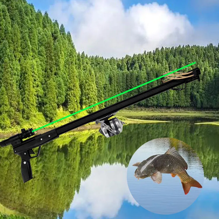 Outdoor Fishing Scroll Slingshot Strong Hunting Slingshot