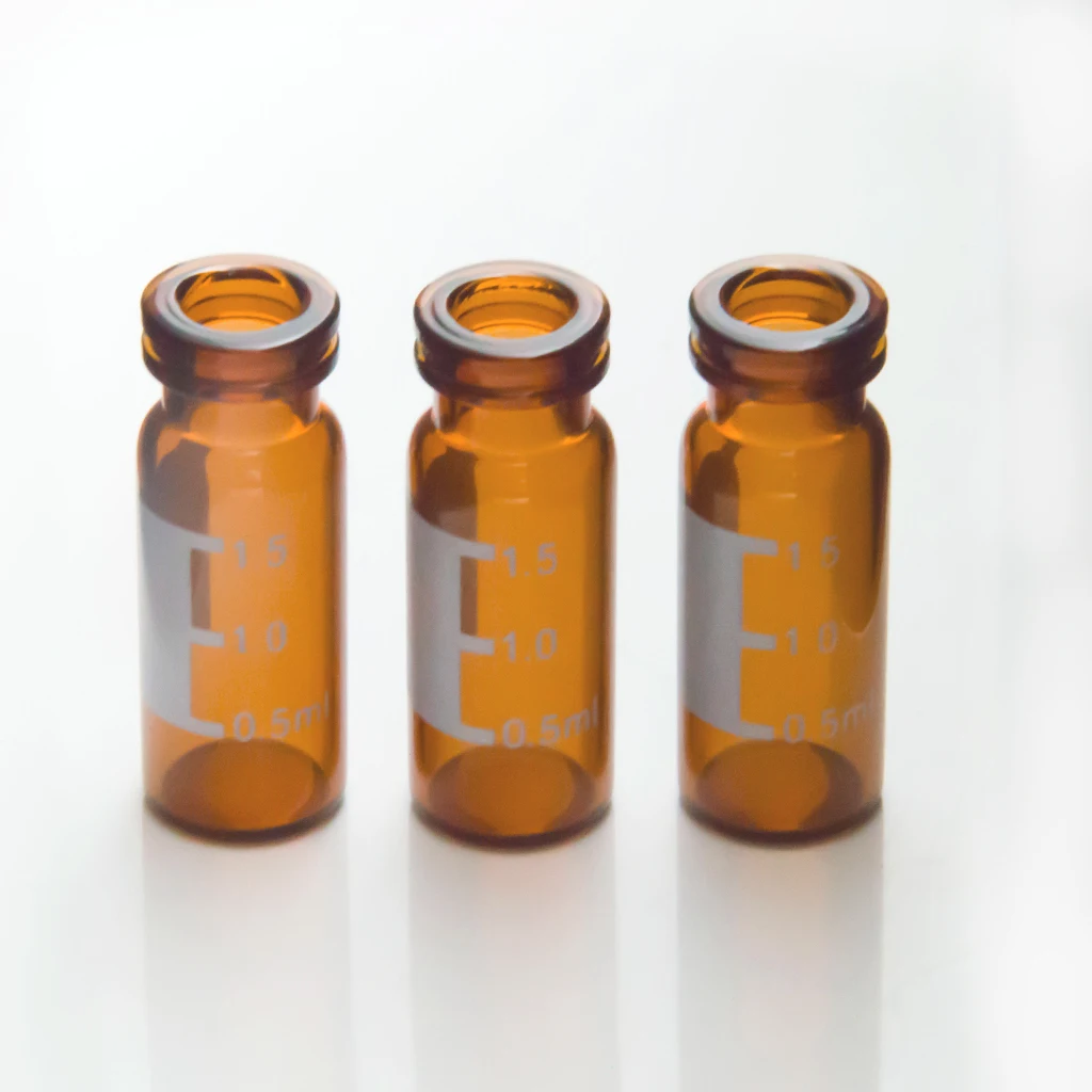 Customizable 2ml vials glass chromatography sample vial 11mm neck with label printing Lab research Use bottles OEM Packing