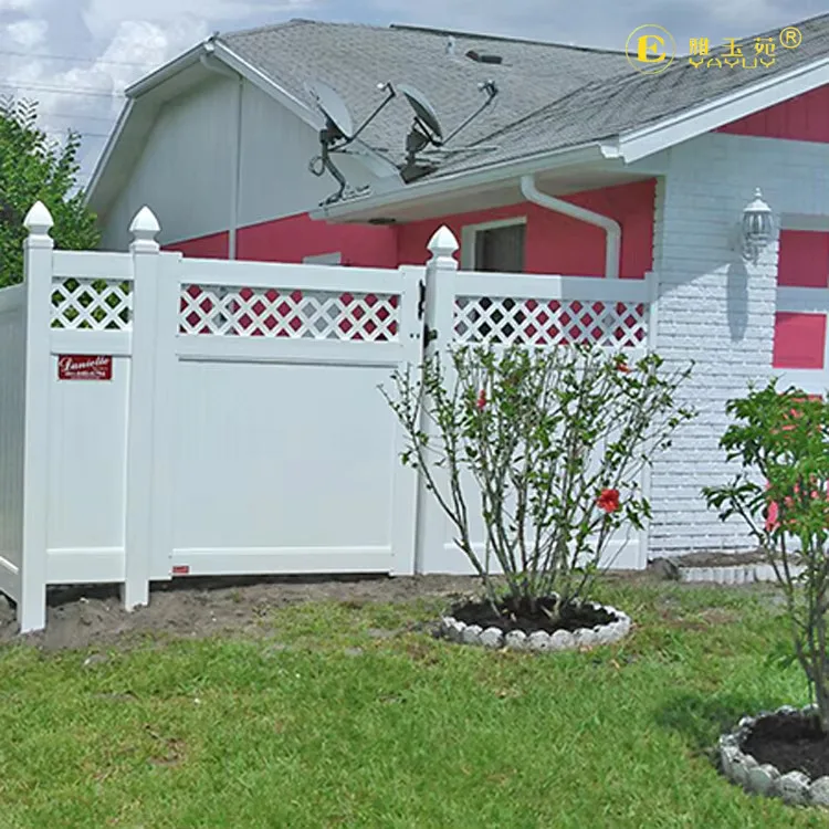Manufacturer Gothic Top Vinyl Fence Privacy Panels Used For Sale 6 ft x 8 ft Cheap White Vinyl Lattice Privacy PVC Fence Panels