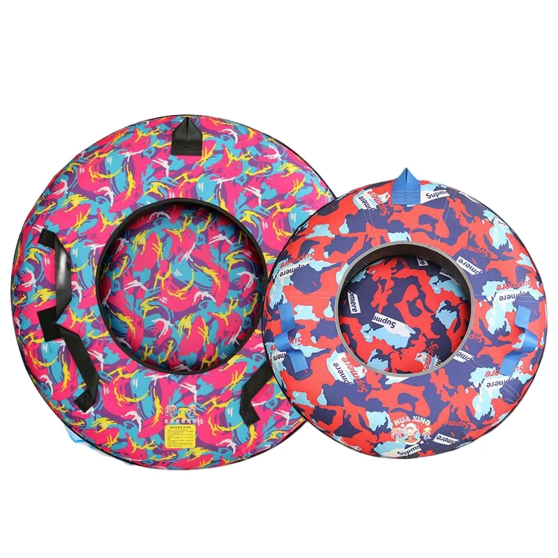 Hot Sale Dry Ski Donut Slide Tyre Tube Sled Sledges Snow Tubing Snow Tube For Outdoor Large Rainbow Slide