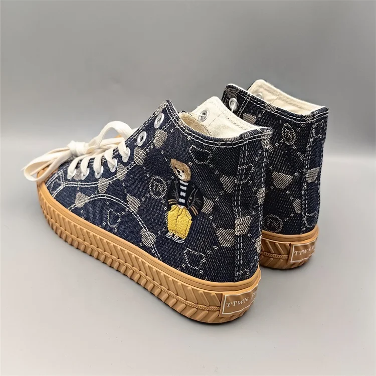 Wholesale Unique Sports Shoes Canvas Sneakers For Ladies Breathable Casual Shoe High Top Shoes Girls Printed Design