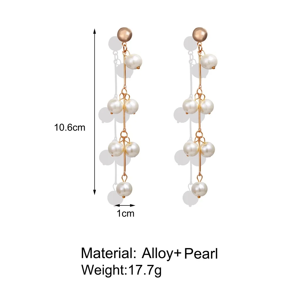 korean Elegant Fashion Hoop Gold tassel Earrings for Women Girls