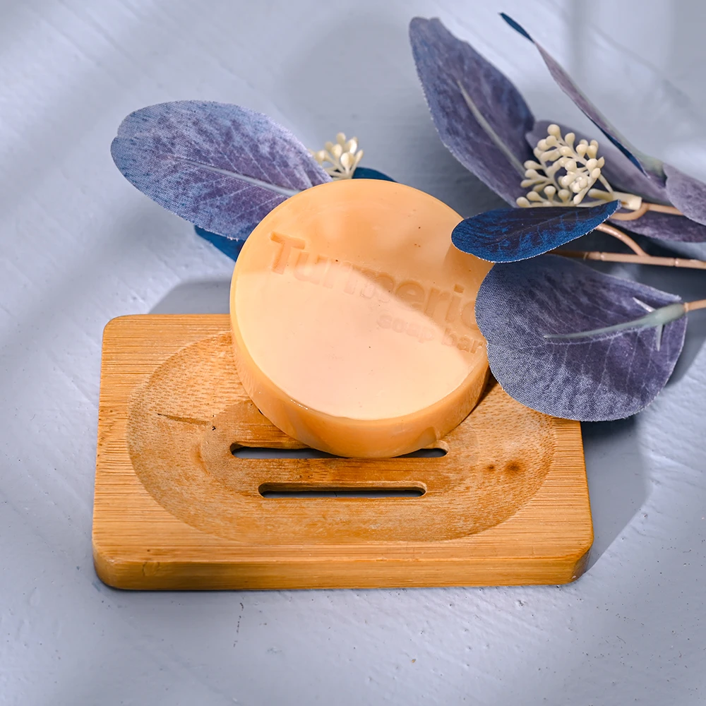 Custom Logo Turmeric Soap Base For Body Face Skin Cleansing Lightening Bath Soap Savon Sabun Handmade Whipped Tumeric Soap Bar