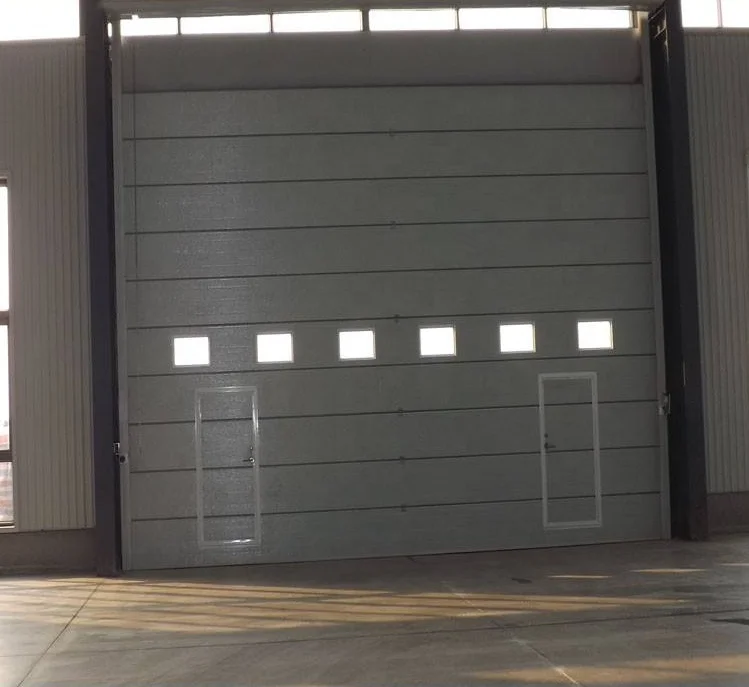 Steel Insulated Industrial Sectional Door With Best Price With Pedestrian Door