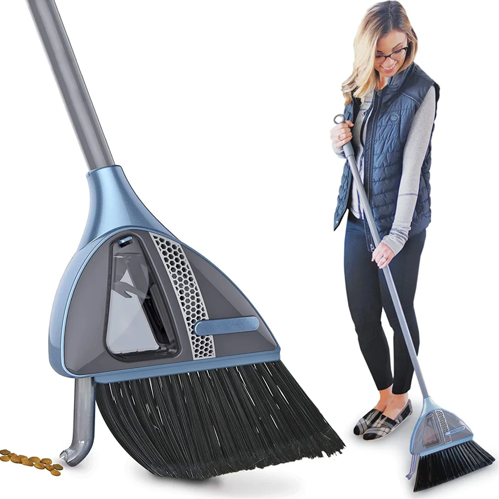 Multi Functional Hand Push Sweeper Smart Home Cleaning 2-in-1 Broom with Vacuum Broom