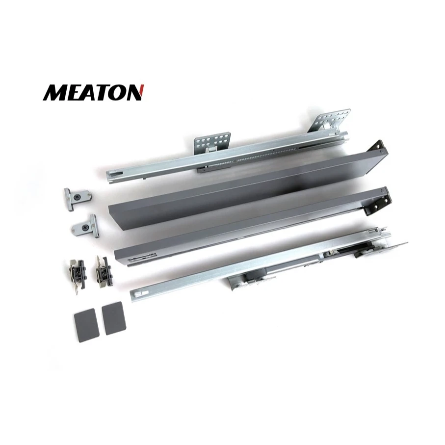 Тонкий ящик Meaton 148 мм, мягкая металлическая кухонная горка