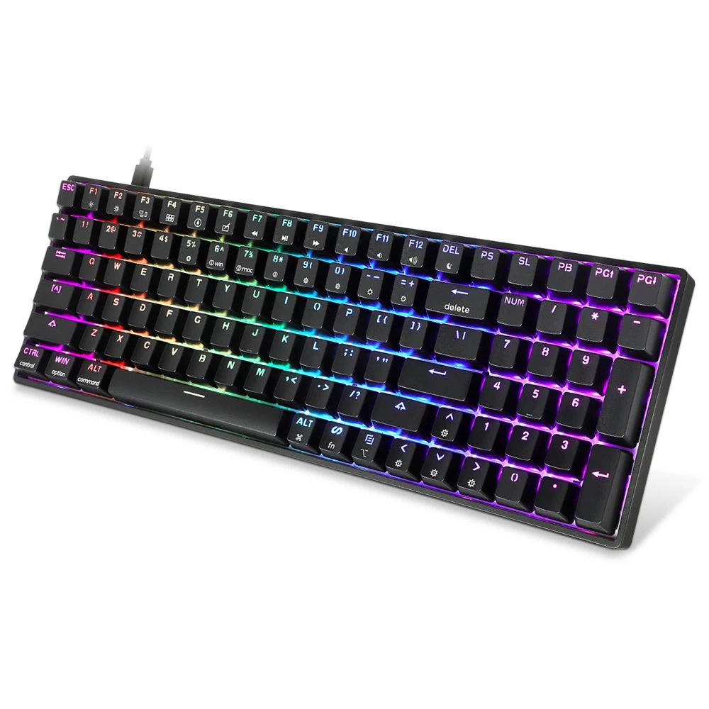 Skyloong SK96 gateron optical switch colorful rgb hotswap 96 key gaming mechanical switch for programmer