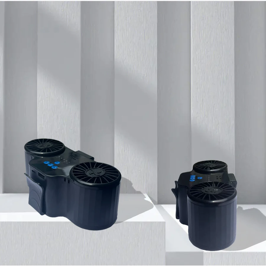 Portable Waist Clip Fan Personal Belt Outdoor Body Fan With Power Bank Rechargeable Battery Powered Hanging Fan With Speaker