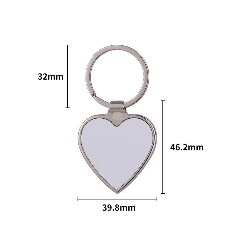 High Quality Luxury Key Ring Photo Picture Metal Sublimation White Blank Key Chain for Printing
