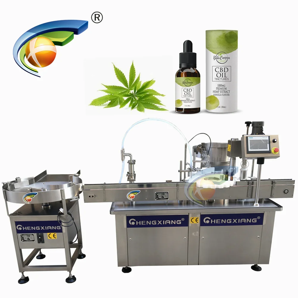 Price Automatic Eye Drops Production Line 5-30ml Dropper Vial Bottle Hemp Oil Filling Capping Machine