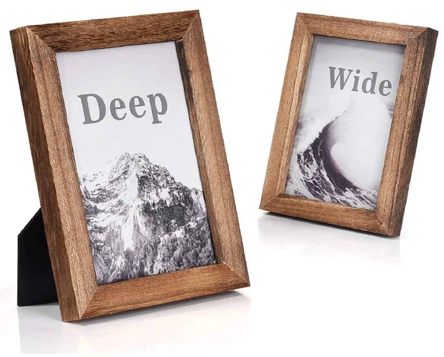 Hot Sale Wooden Picture Frames 5x7 Solid Wood Photo Frames Display Pictures for Table Top Display and Wall Mount