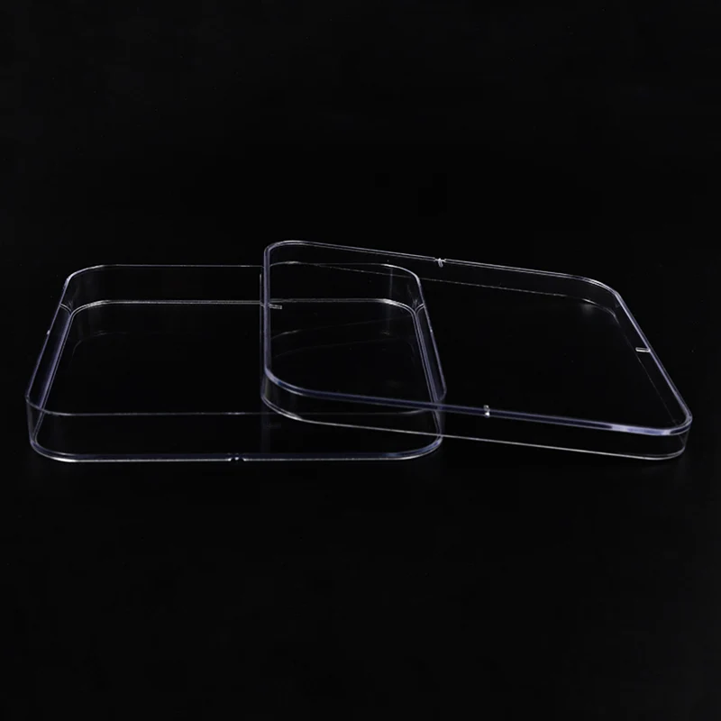 130mm square petri plastic cell culture petri dish