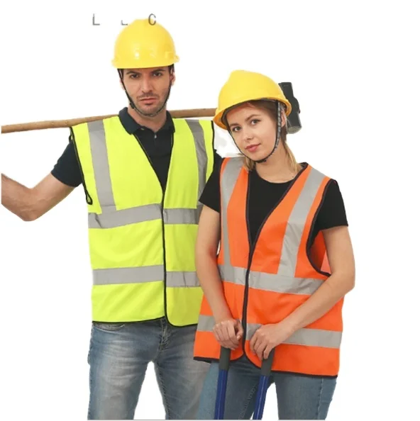 HI VIS VIZ EXECUTIVE VEST HIGH VISIBILITY WORK WAISTCOAT REFLECTIVE SAFETY FLUORESCENT ORANGE YELLOW BLUE FREE POST