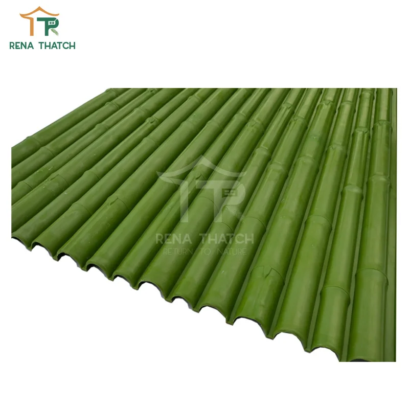 Japanese style artificial flat bamboo fencing synthetic bamboo screening synthetic bamboo fence