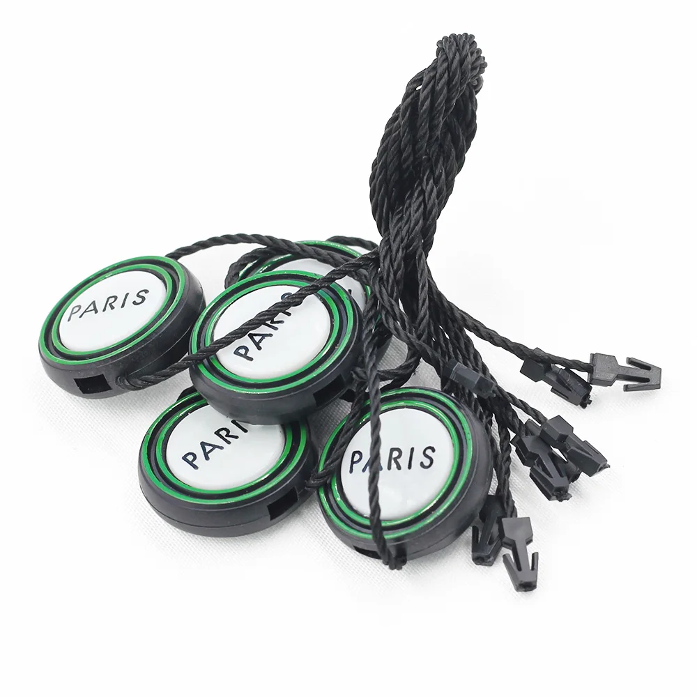 Clothing Fashion Logo Design Custom Hang Tag Security Clear Plastic Hang Tag Seal Tags