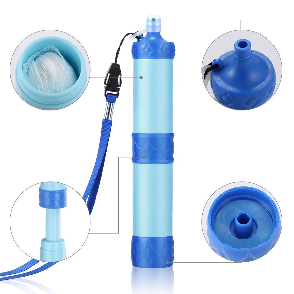 personal water purifier pressure water filter straw for camping hiking outdoor survival filter