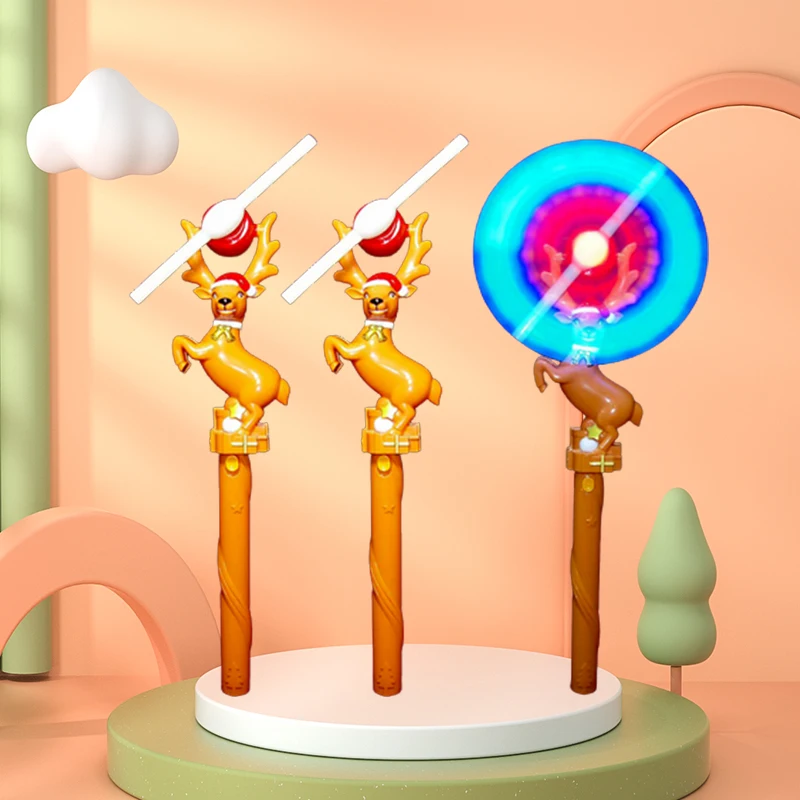 Led Light Rotating Windmill Colorful Lights 360 Degrees Rotating Light Christmas  Santa Flashing LED Musical  Spinning Windmill