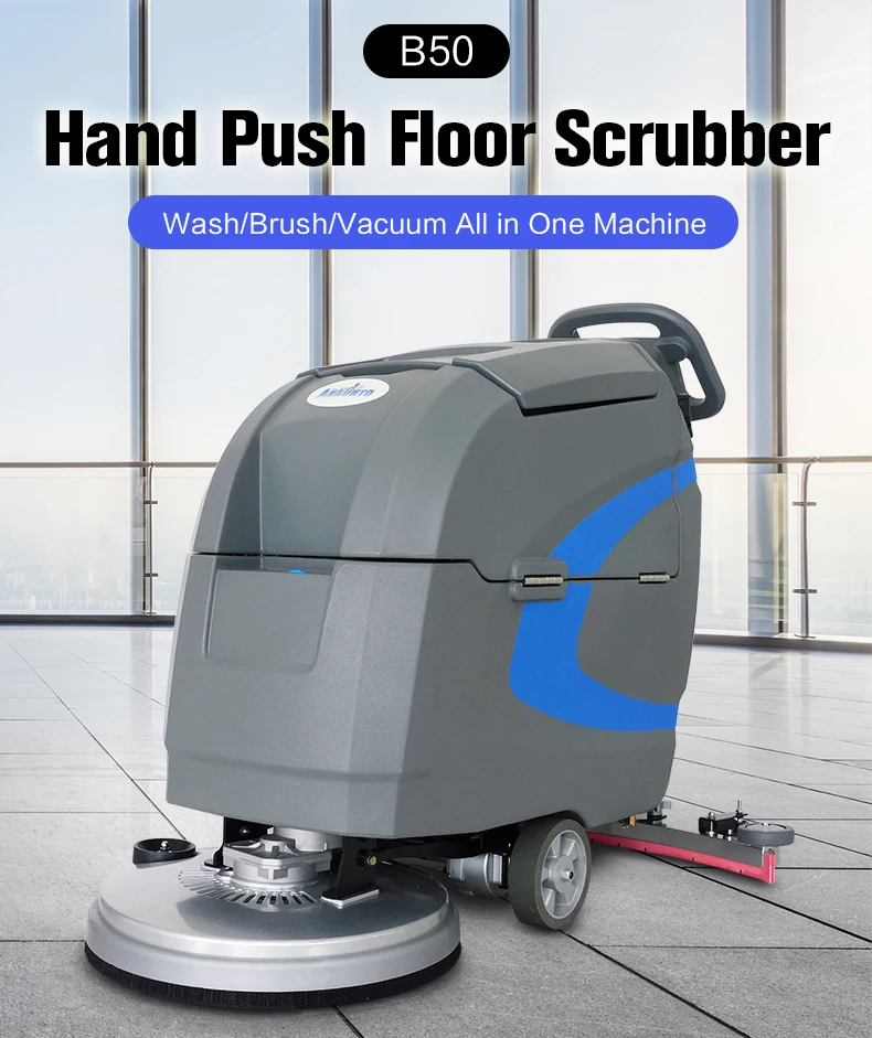 Battery Power Mini Floor Walk Behind Automatic Floor Scrubber Cleaning Machine