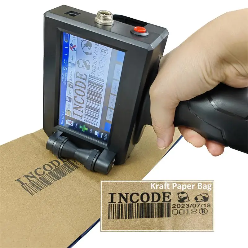 INCODE Cheap Price Yc 100 Small Smart Handheld Pvc Id Card Hand Held Battery Inkjet Printer Provided 4.3 Inch Resistive Screen