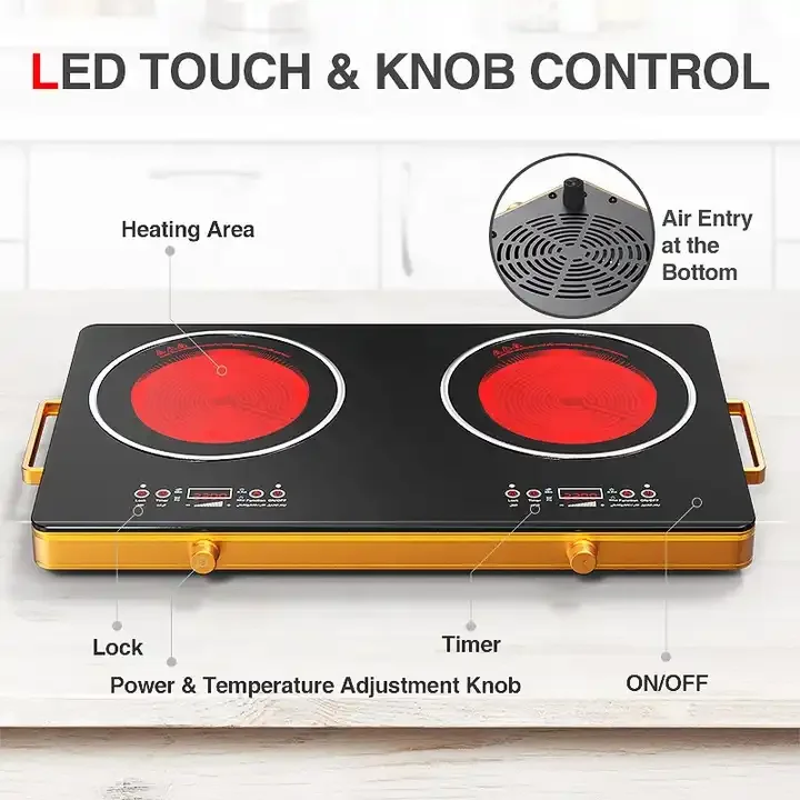 Unique design with knob glass ceramic Hob Knob Control Electric Furnace Furnace